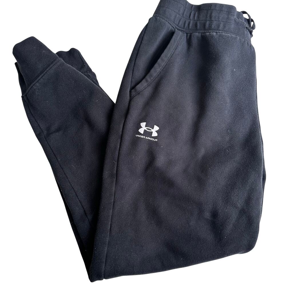 Under Armour Boys' Black Jogger Sweatpants - Youth Large